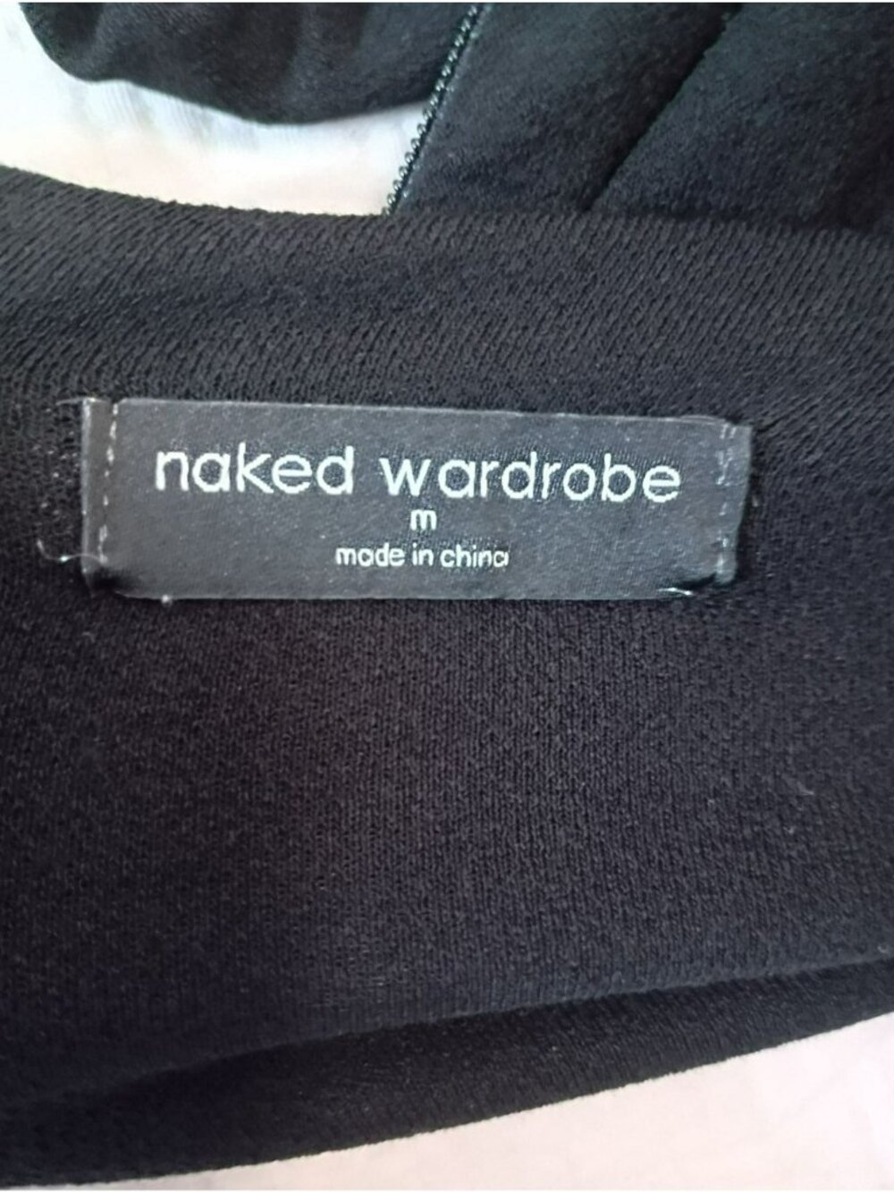 Naked Wardrobe Maxi Dress M Black Long Sleeve Back Zip Closure - Picture 3 of 12